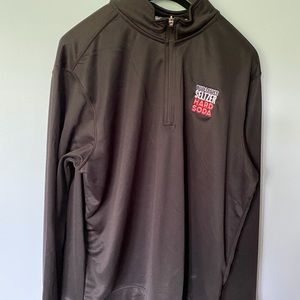 NWOT quarter zip polyester pullover Budweiser Seltzer Hard Soda sz XL Black